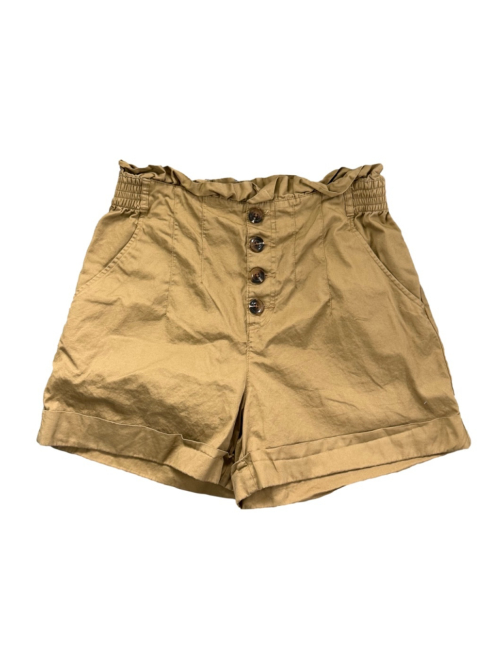Who What Wear Khaki Paperbag Waist Shorts Size 8